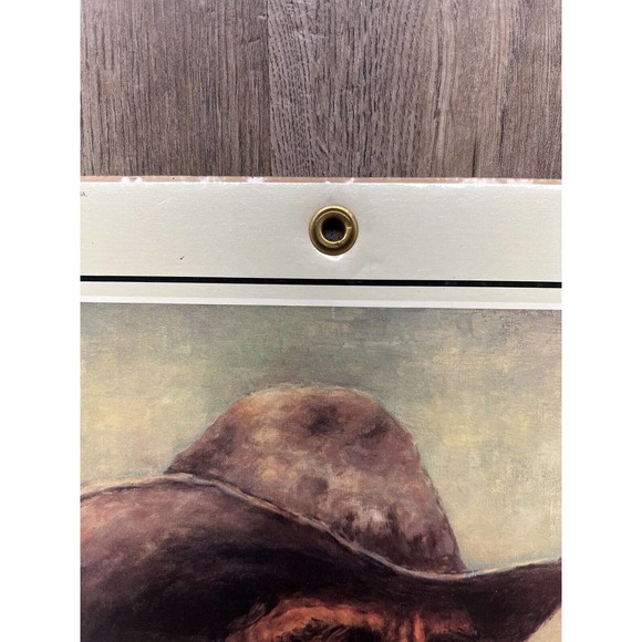 Bill Hampton Gritty Cowboy Print "May Neither Drought Nor Rain" 1974 - 16X20 NEW - Picture 4 of 6